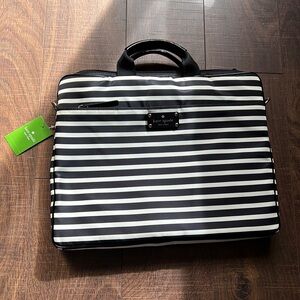 NWT Kate Spade New York Nylon Striped Laptop Sleeve bag